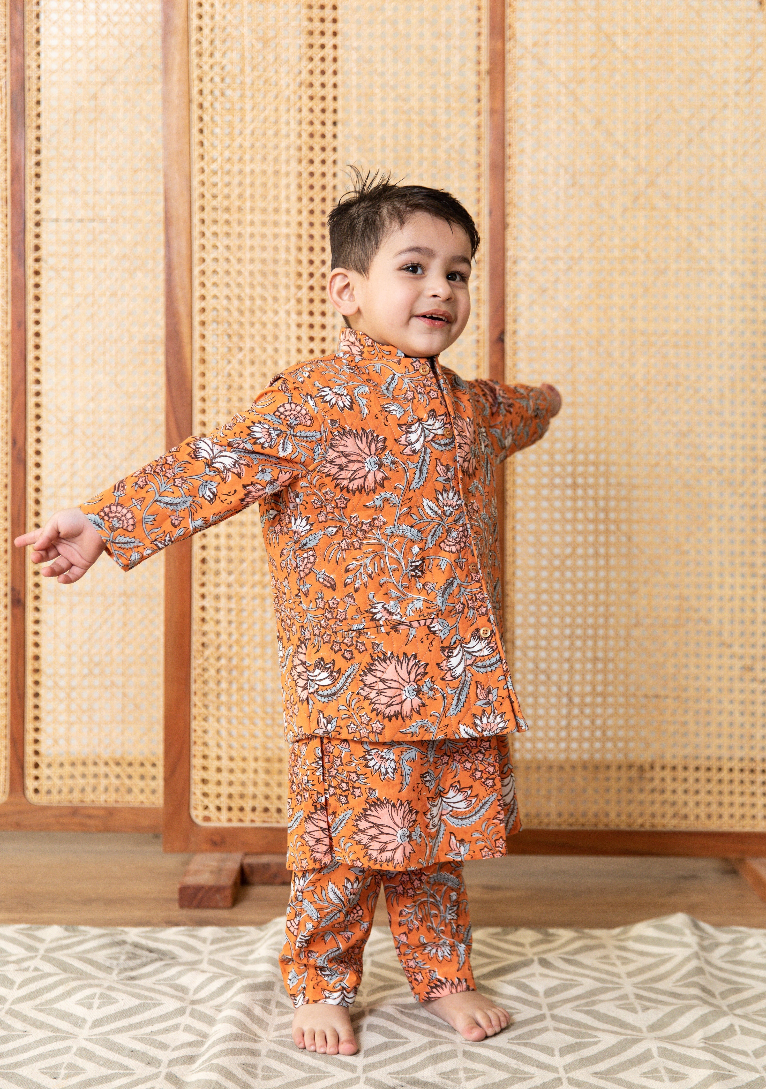 Avir Orange Set Gulabo Jaipur