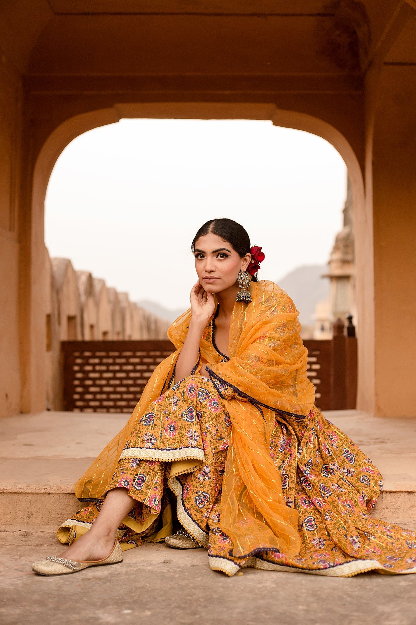 Prital Taari Yellow Anarkali Set