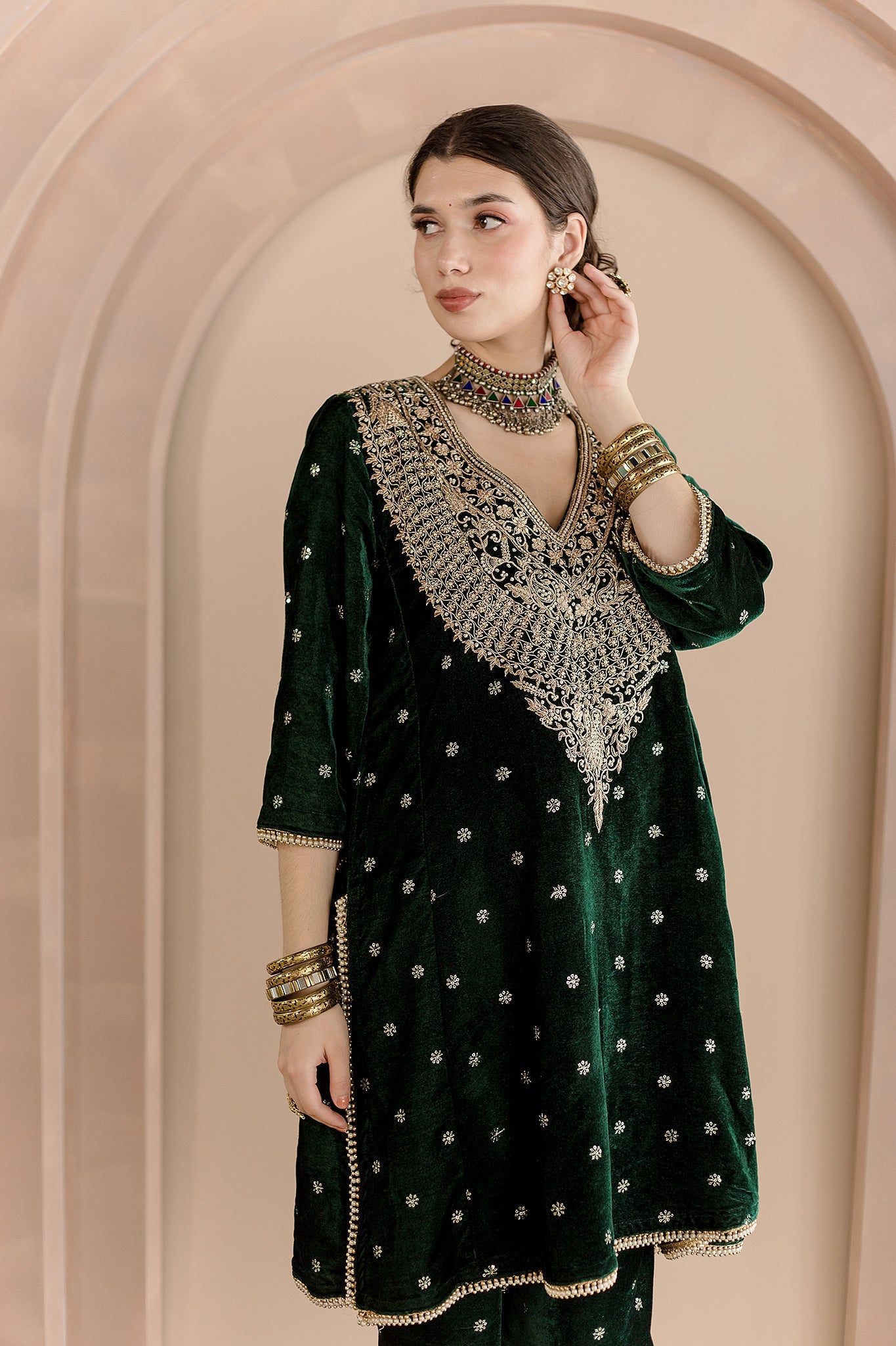 Chitra Green Kurta Set