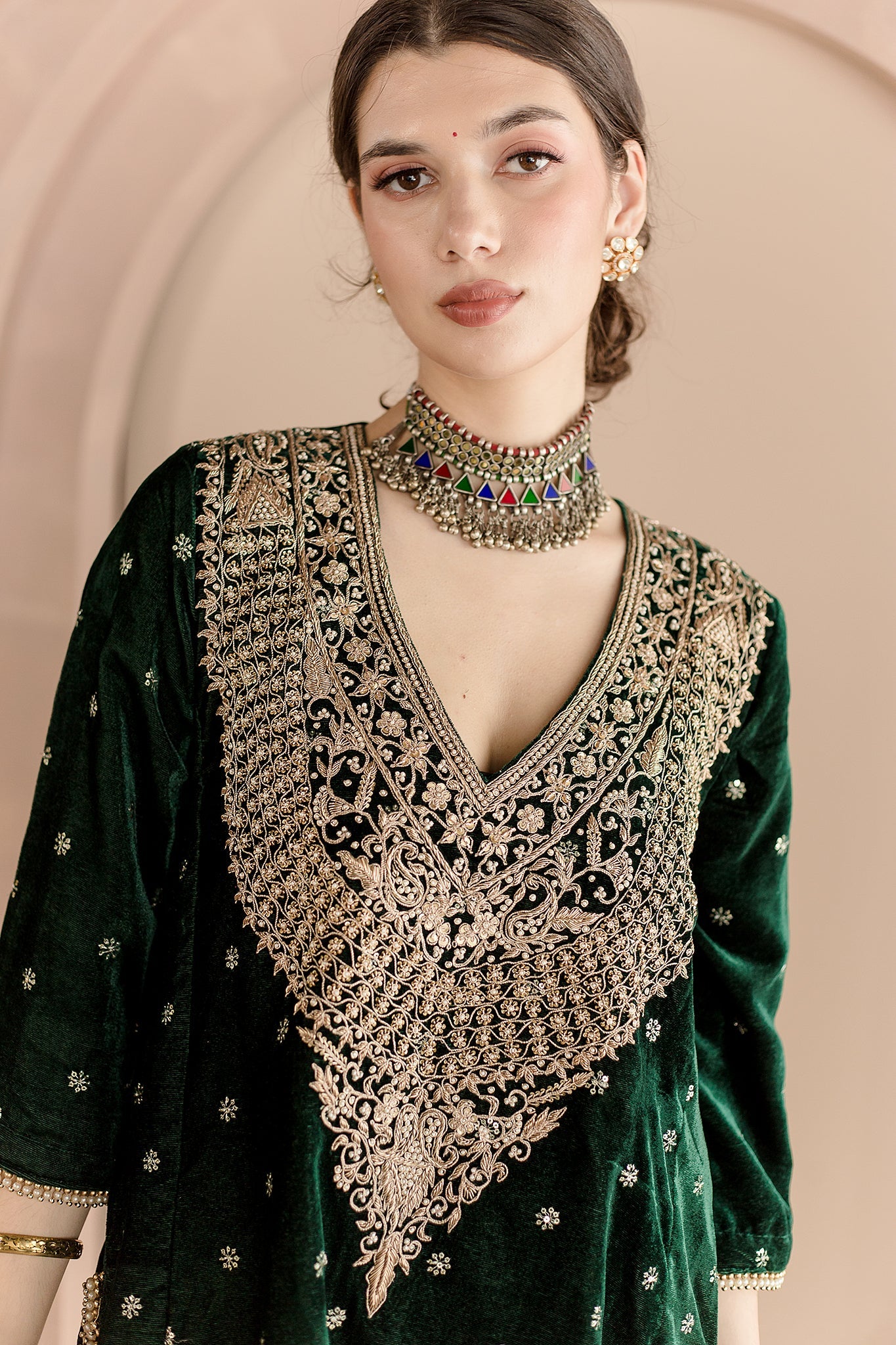 Chitra Green Kurta Set