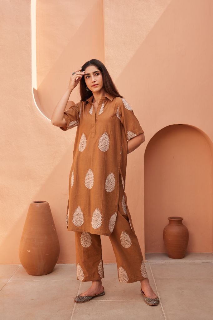 Khalak Brown Co-ord Set
