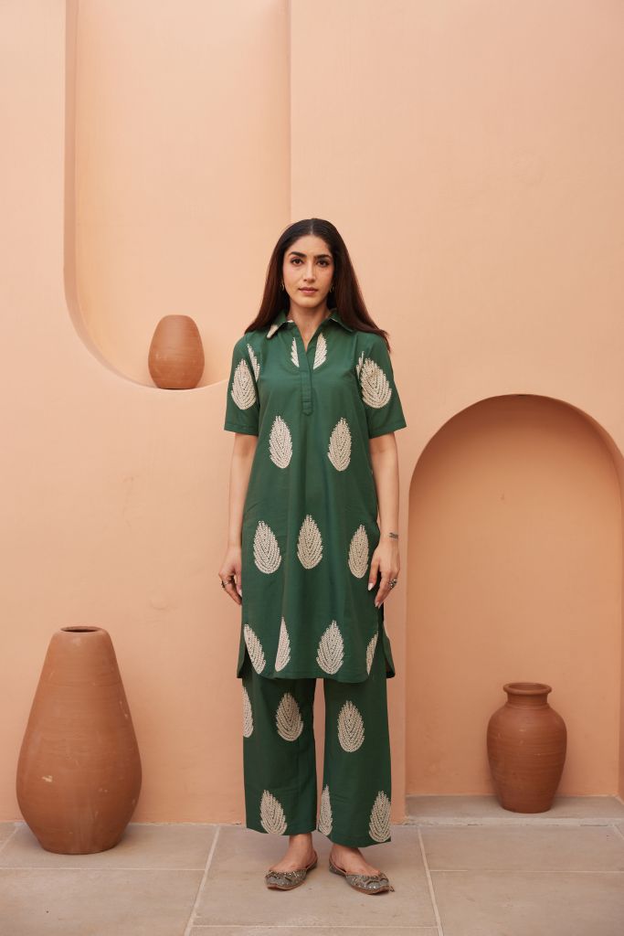 Khalak Green Co-ord Set