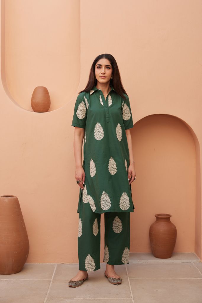 Khalak Green Co-ord Set