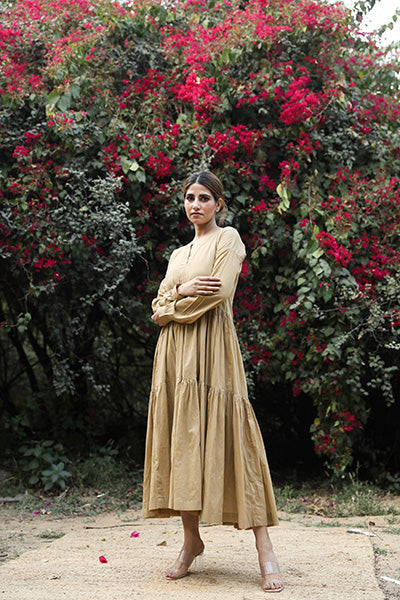 TIA BEIGE DRESS Gulabo Jaipur