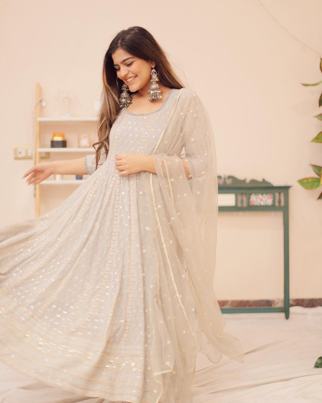 Nisa Grey Anarkali