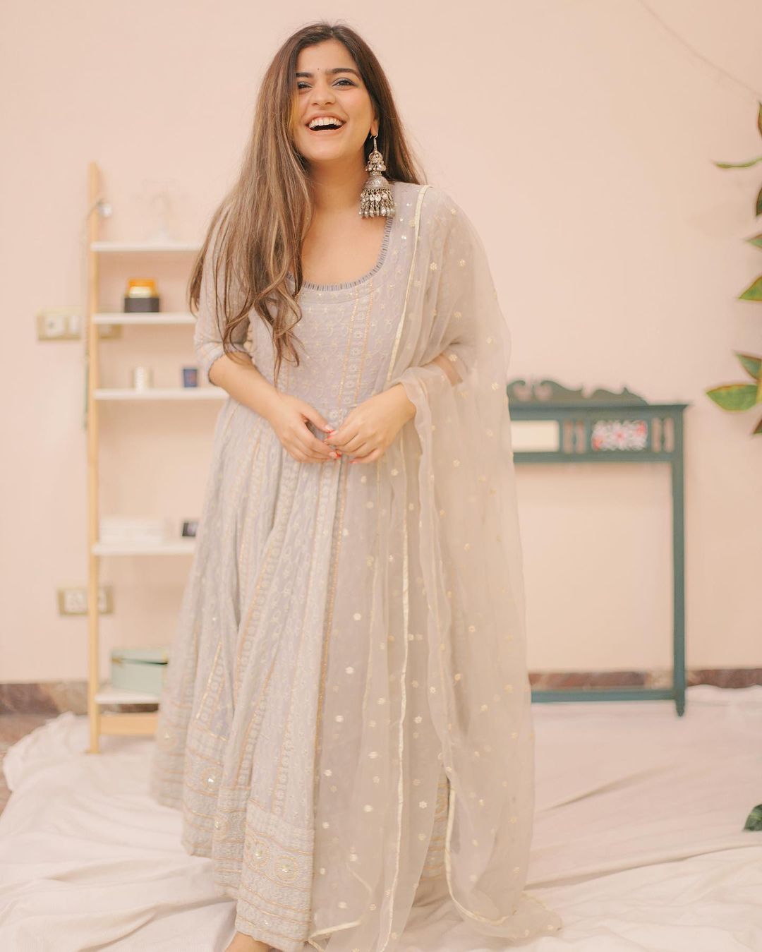 Nisa Grey Anarkali