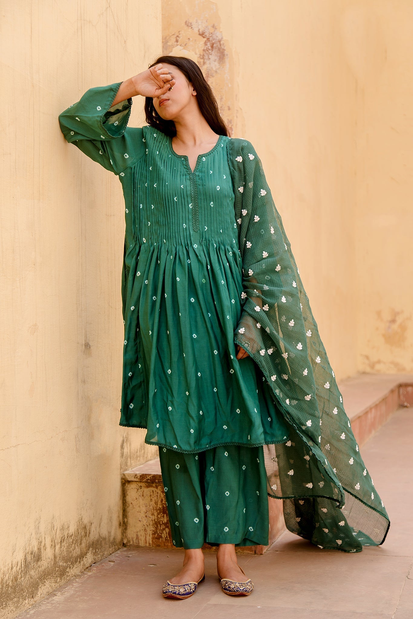 ADA GREEN SET Gulabo Jaipur