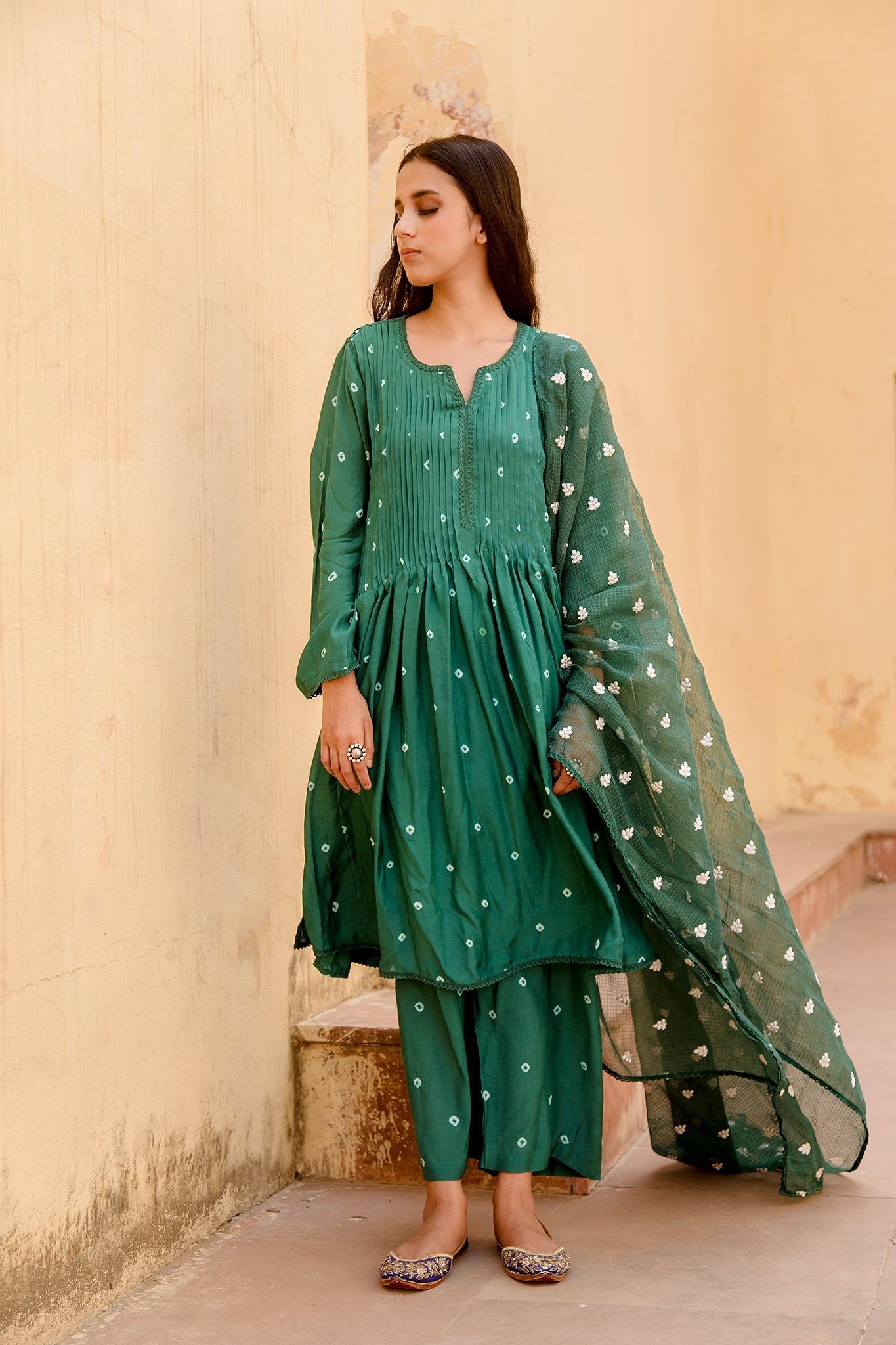 ADA GREEN SET Gulabo Jaipur