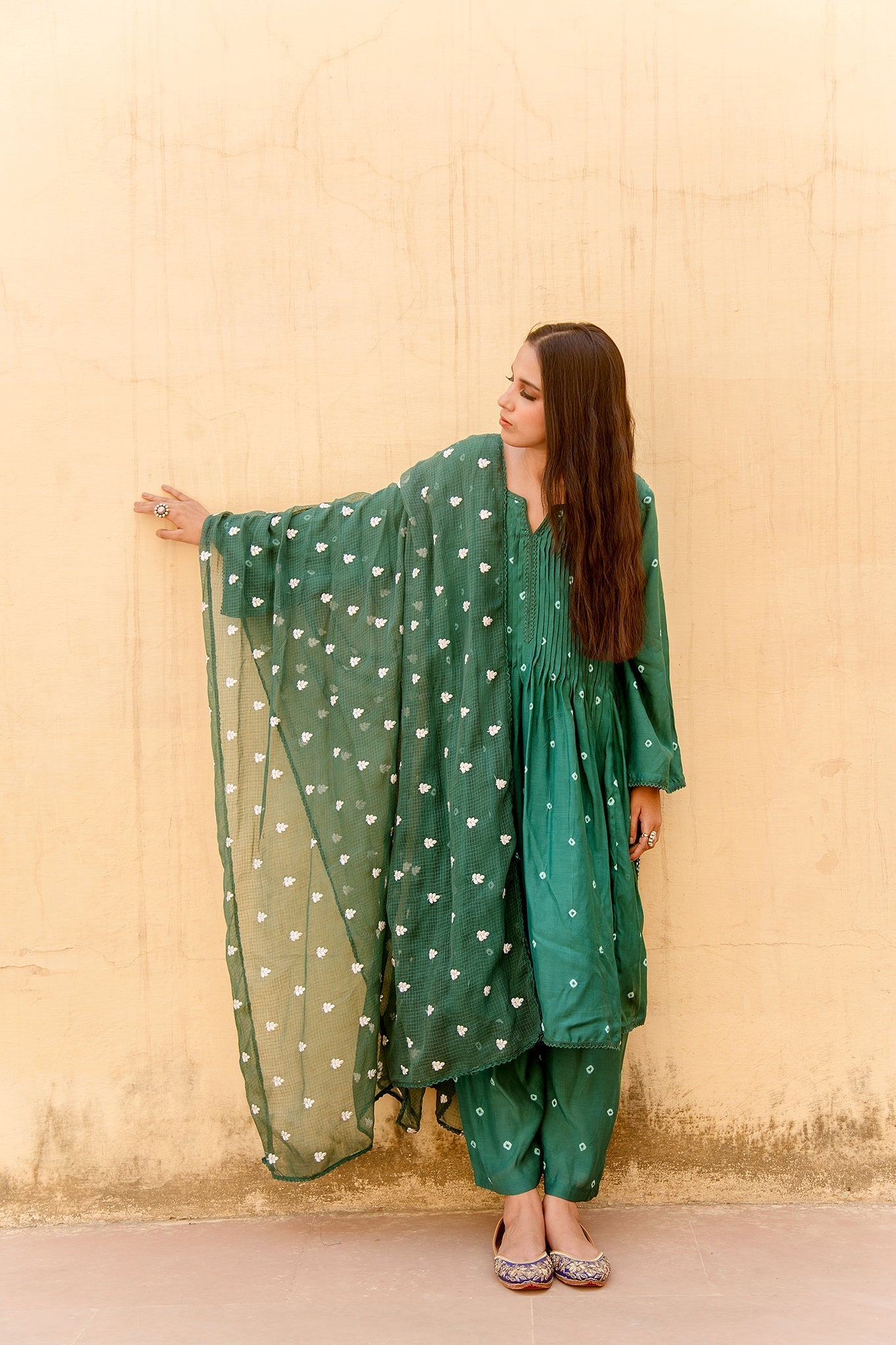 ADA GREEN SET Gulabo Jaipur