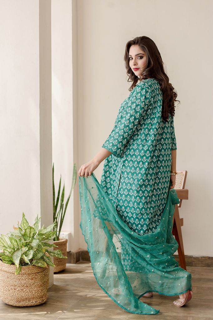 ANJULI GREEN SET Gulabo Jaipur