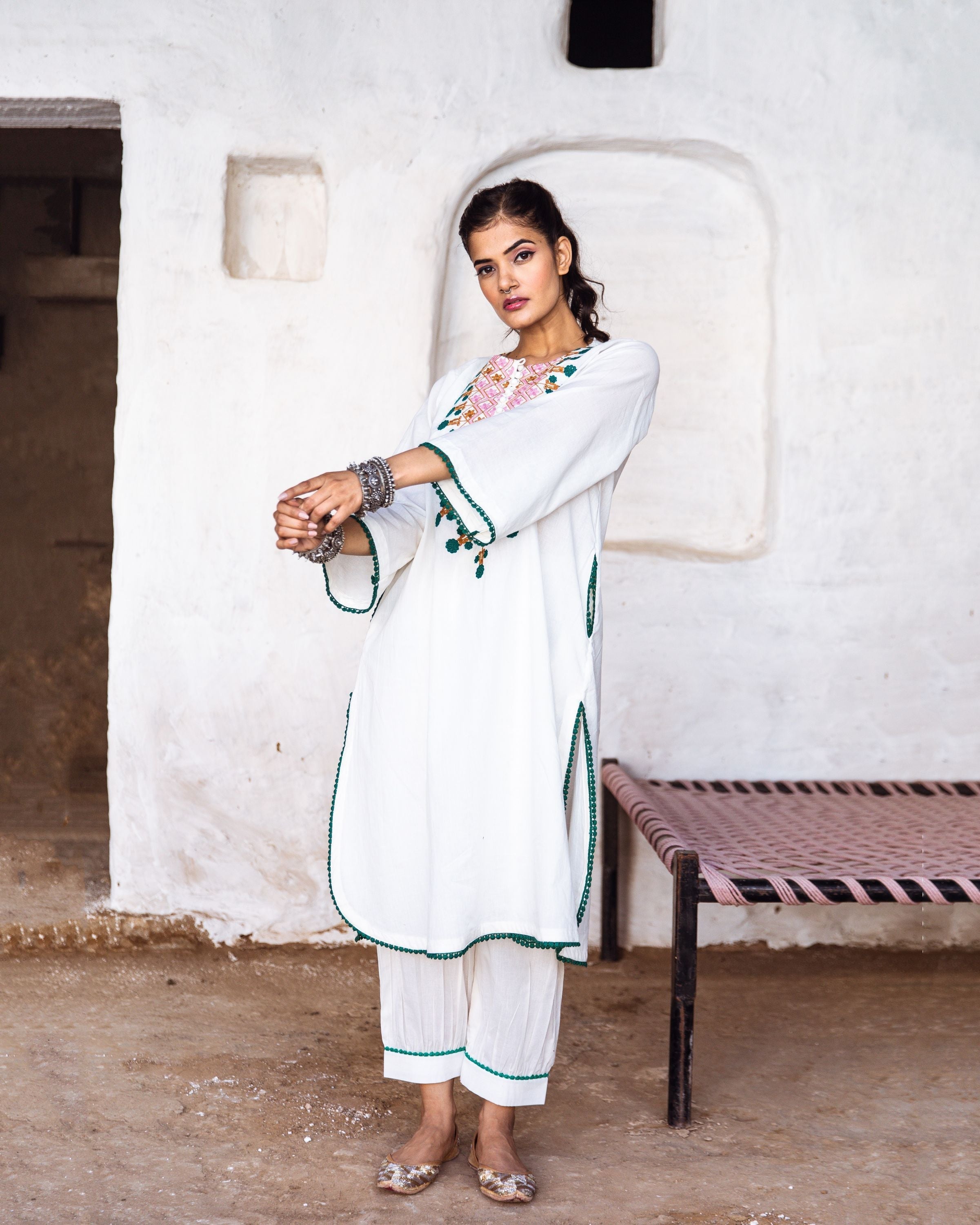 ARZU WHITE SET Gulabo Jaipur