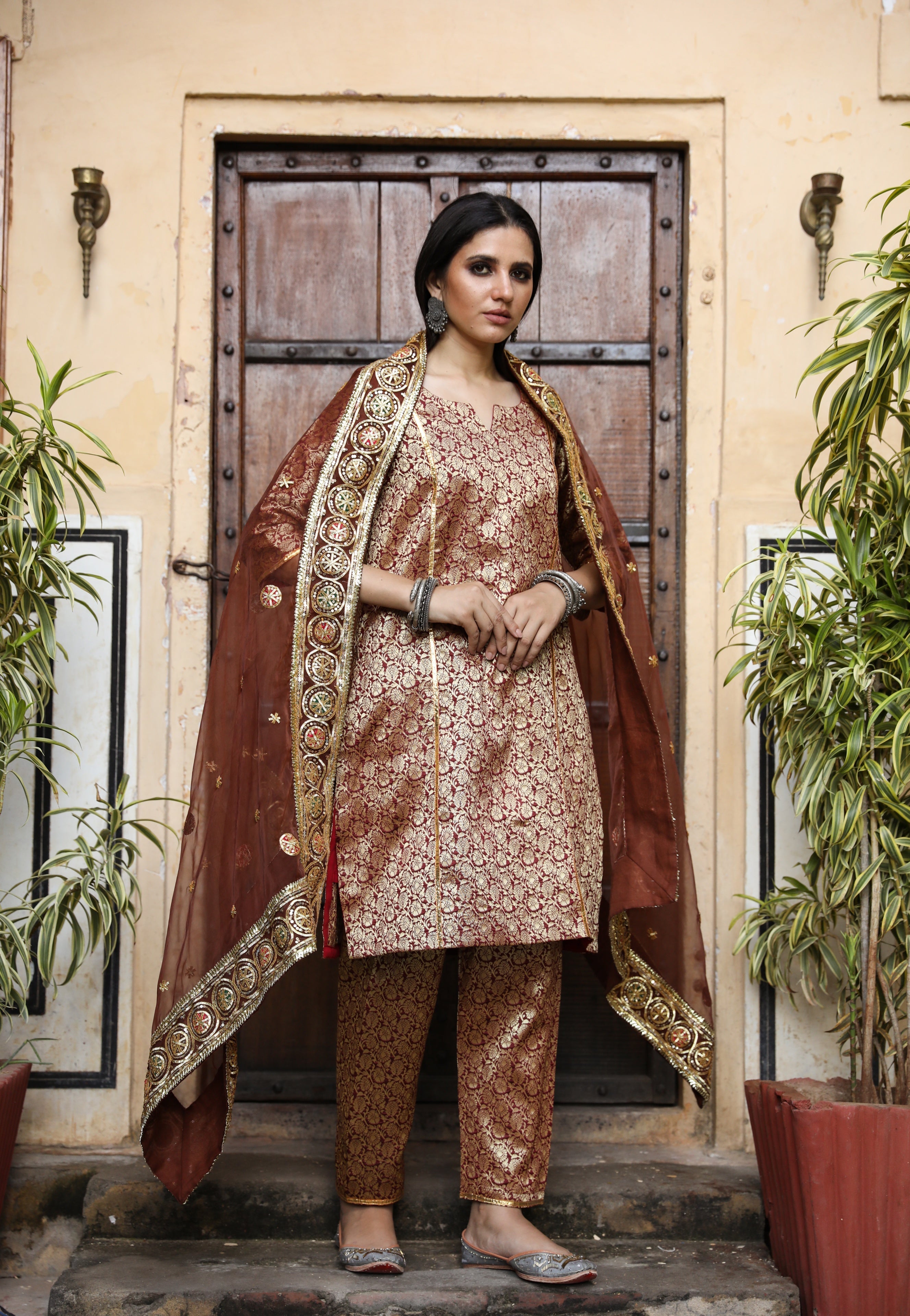 Abeer Brown Set Gulabo Jaipur