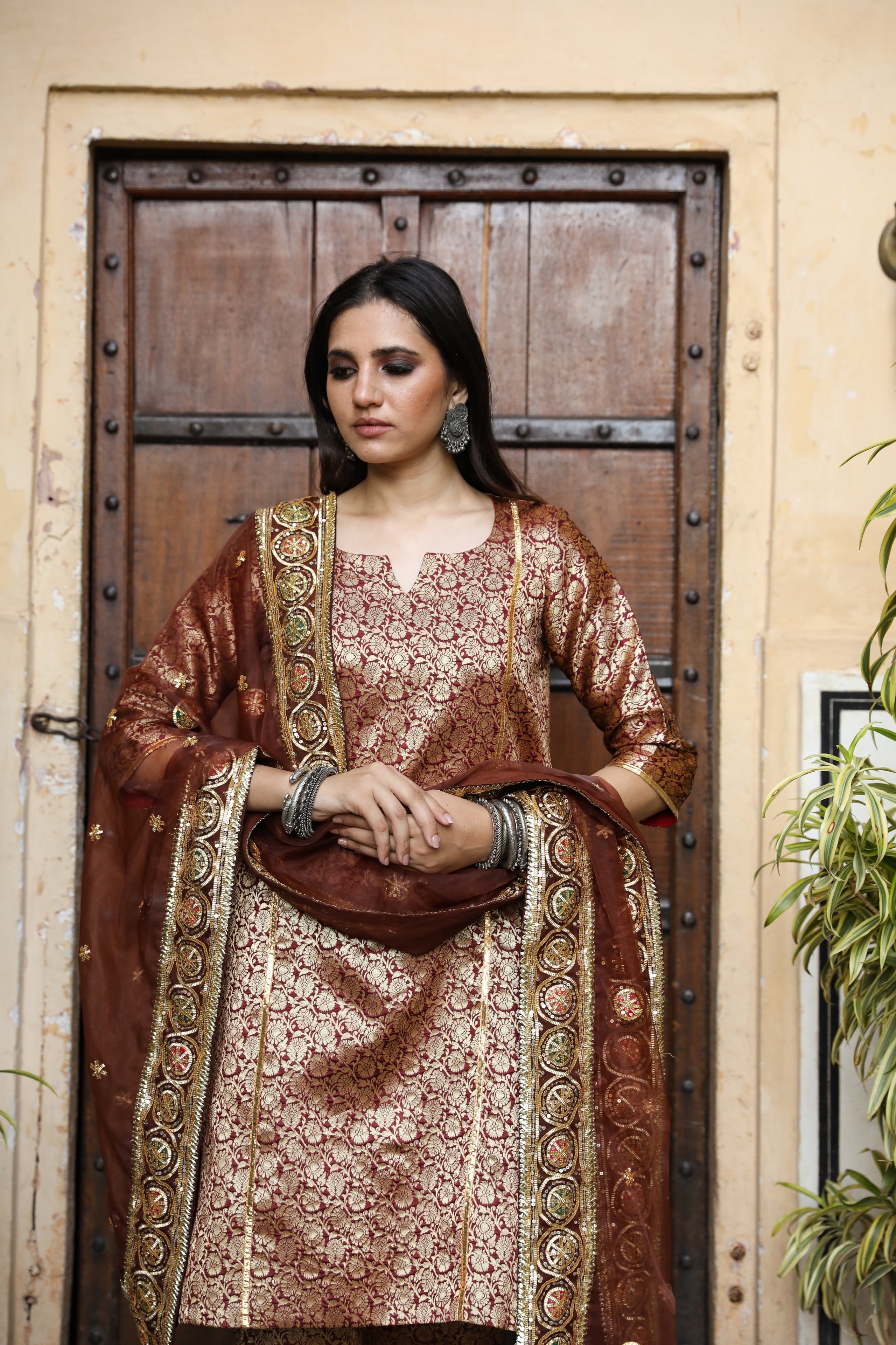 Abeer Brown Set Gulabo Jaipur