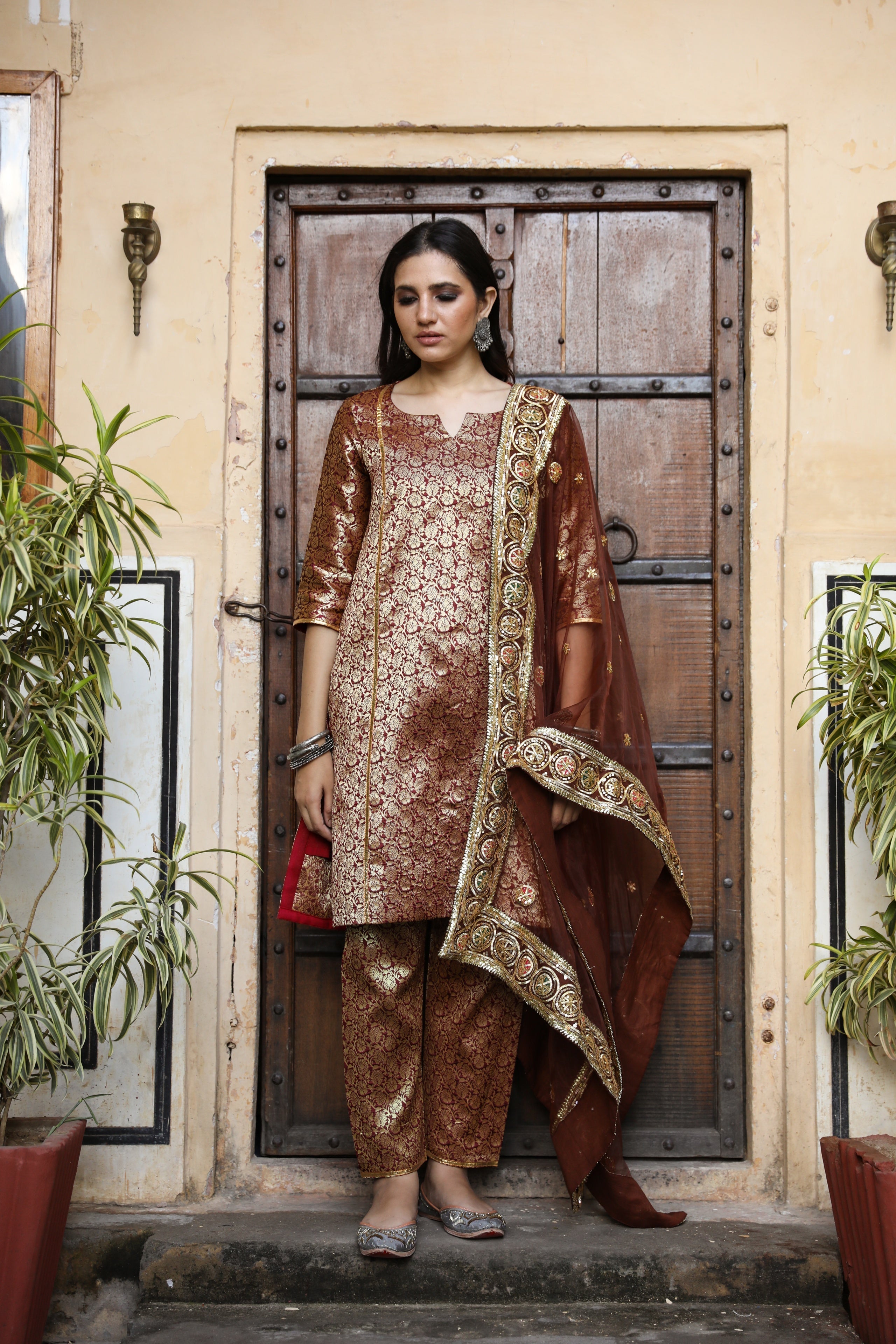 Abeer Brown Set Gulabo Jaipur