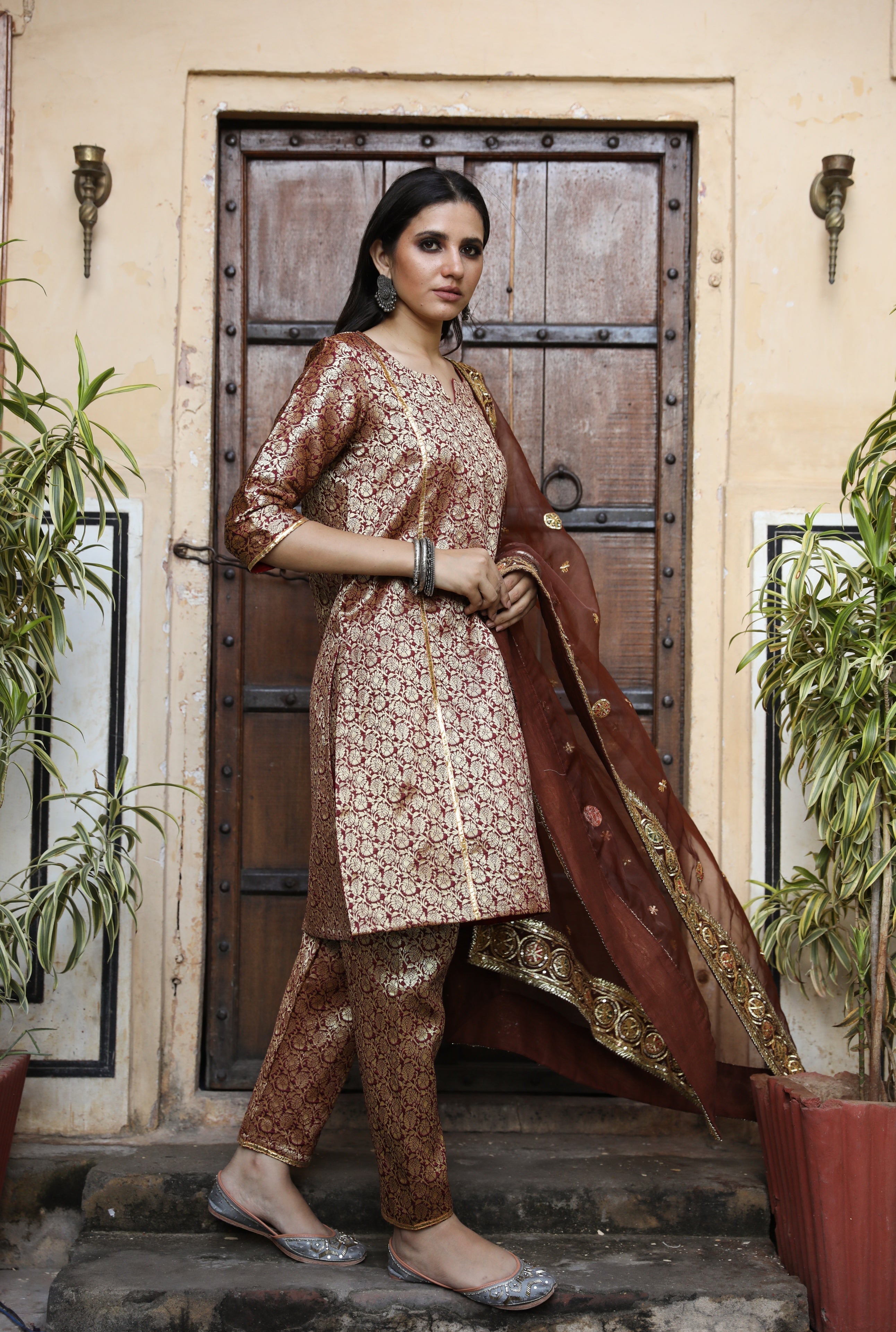 Abeer Brown Set Gulabo Jaipur