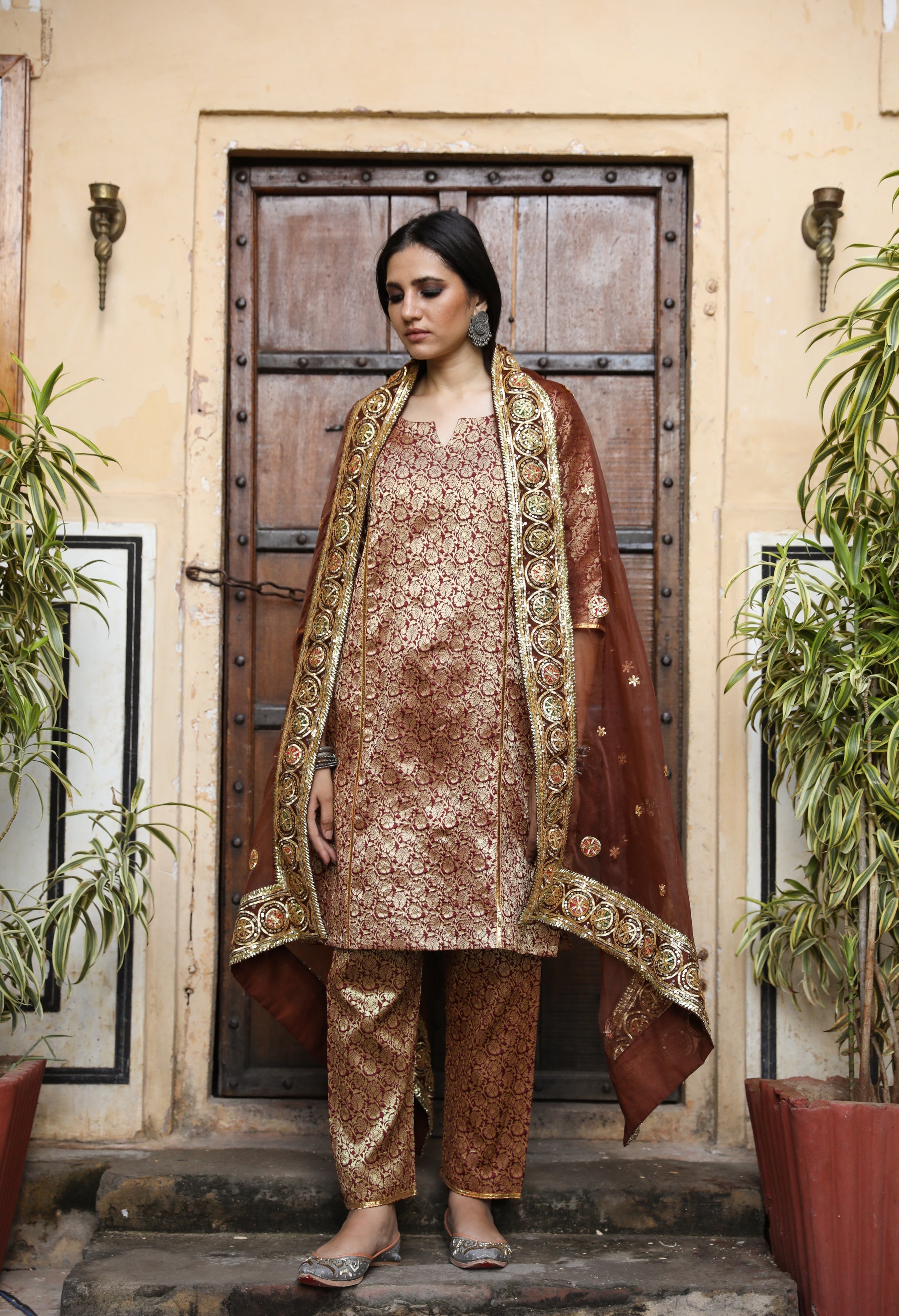 Abeer Brown Set Gulabo Jaipur