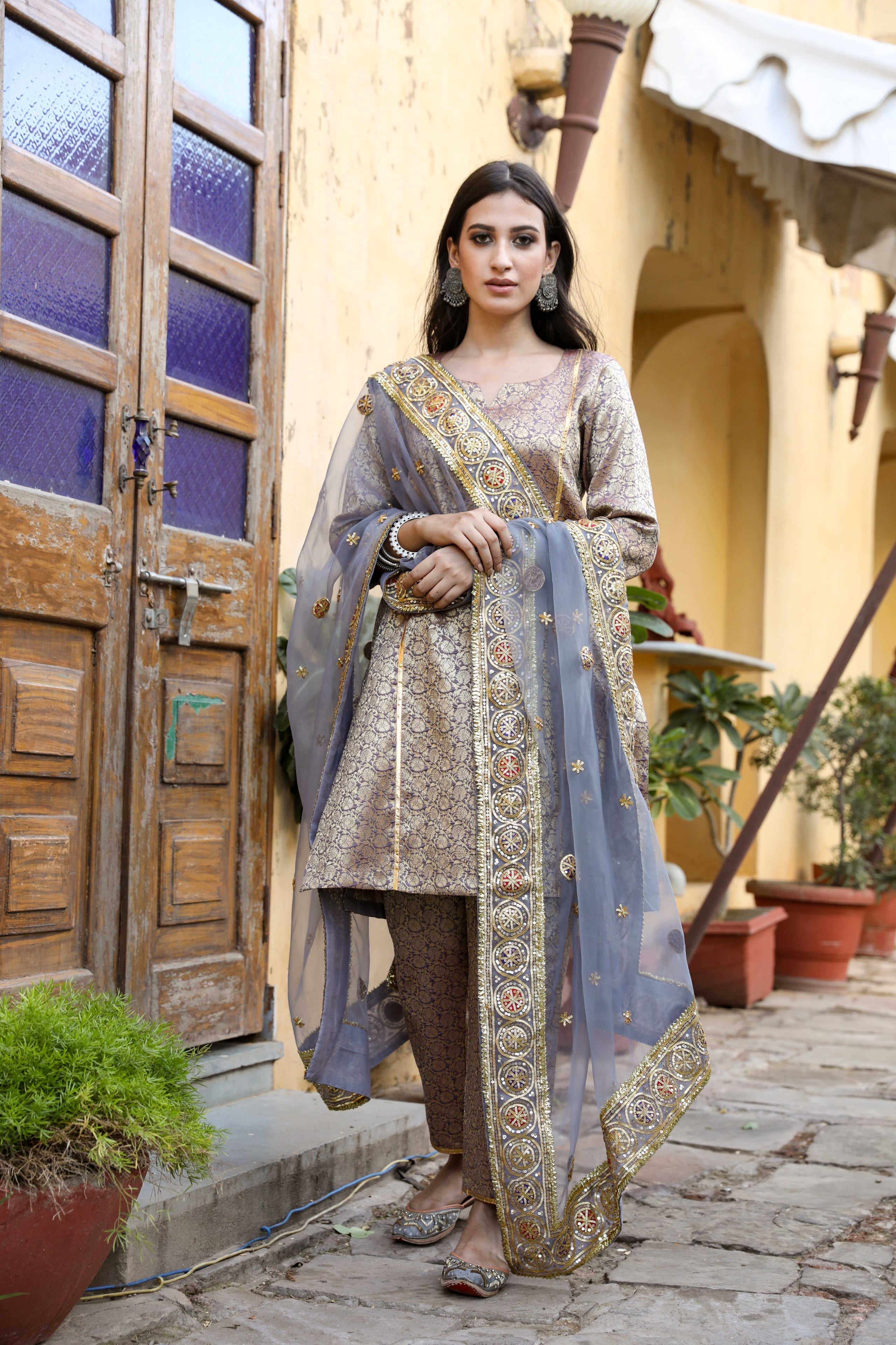 Abeer Grey Set Gulabo Jaipur