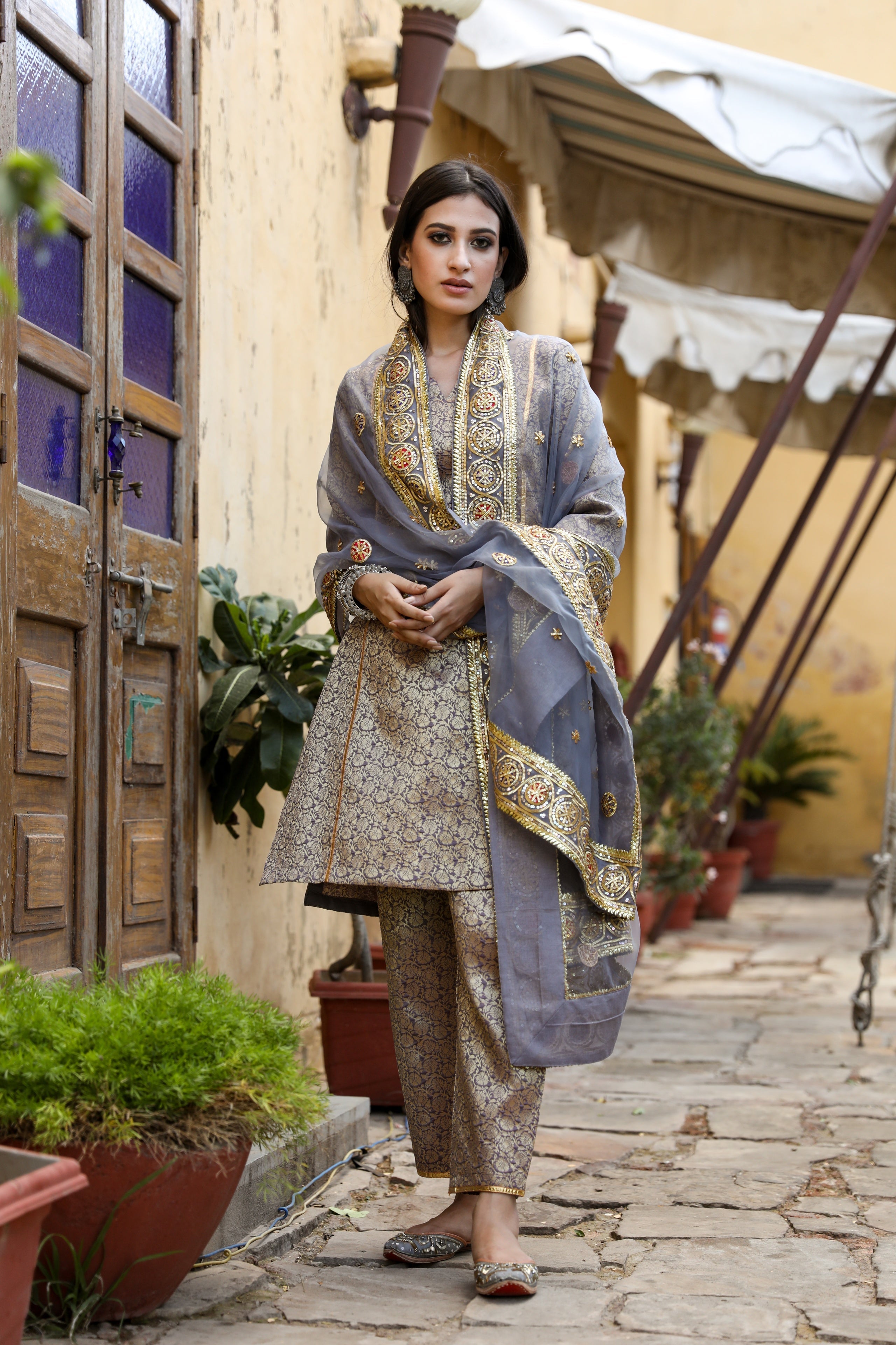 Abeer Grey Set Gulabo Jaipur