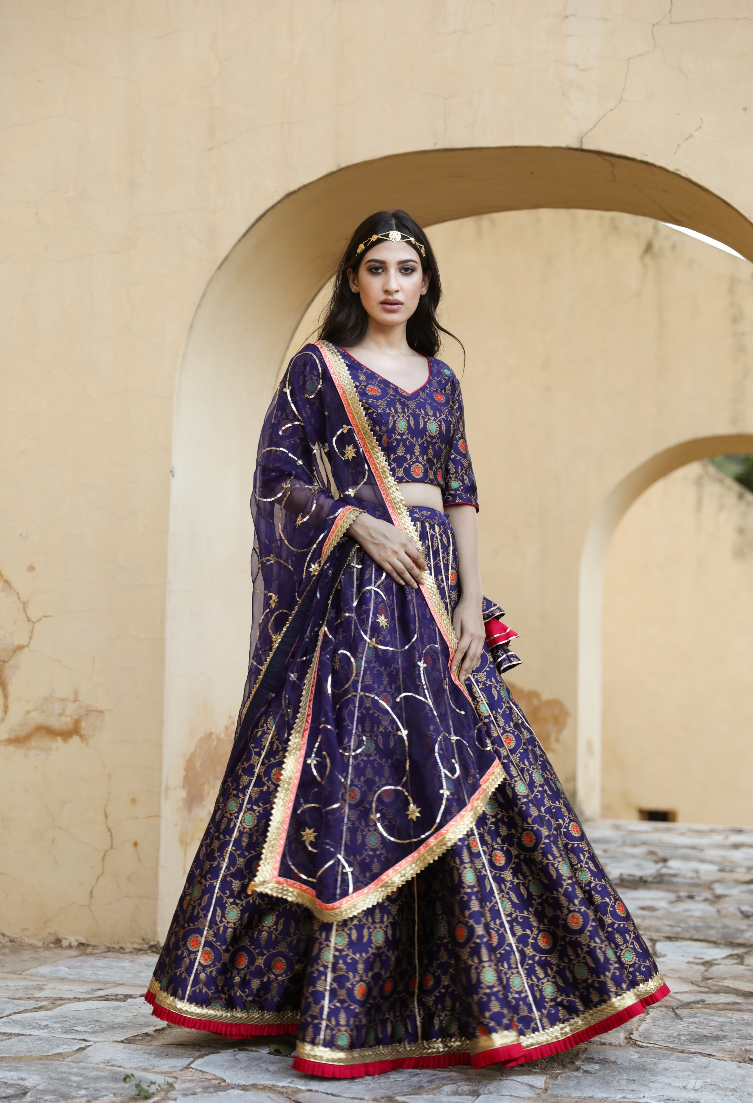 Aisha Blue Lehenga Set Gulabo Jaipur