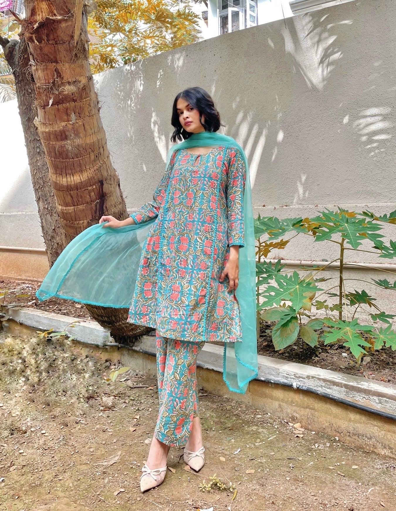 BASIL GREEN SET Gulabo Jaipur