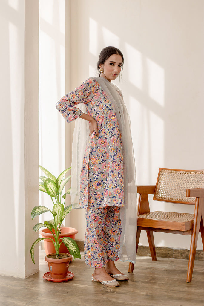 BASIL GREY SET Gulabo Jaipur