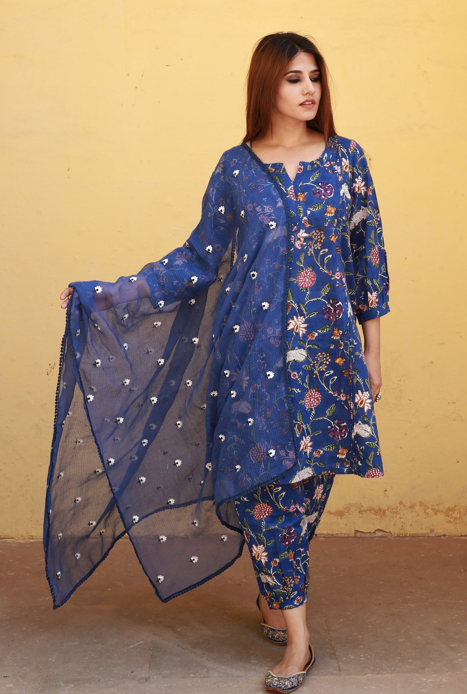 BLOOM BLUE JAAL SET Gulabo Jaipur