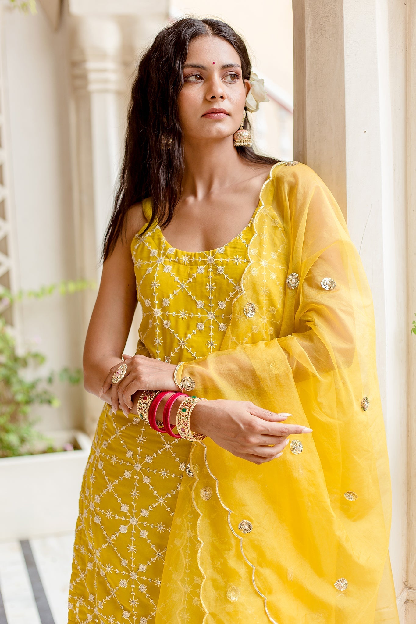 Bahaar Yellow Sharara Set Gulabo Jaipur