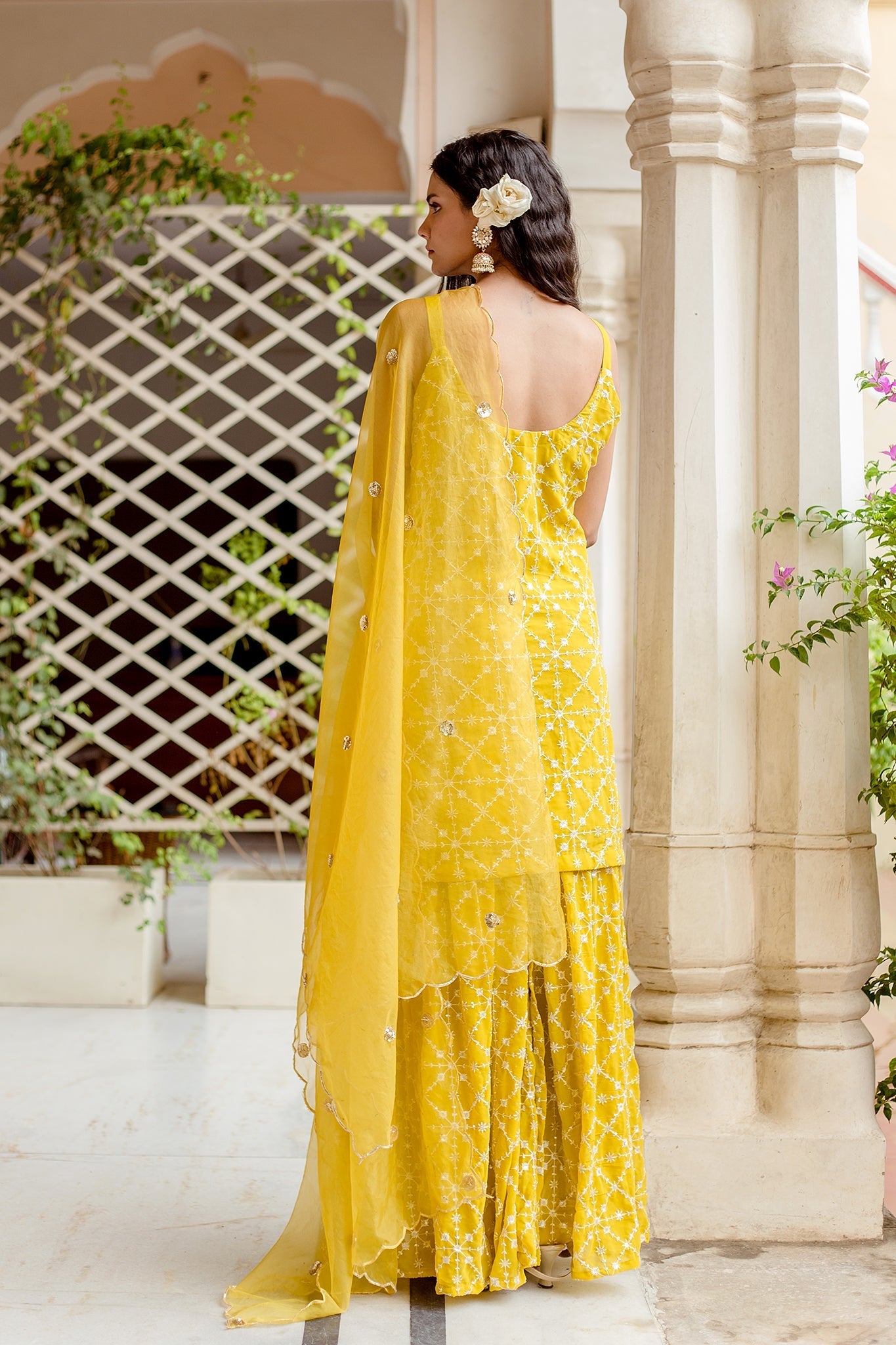 Bahaar Yellow Sharara Set Gulabo Jaipur