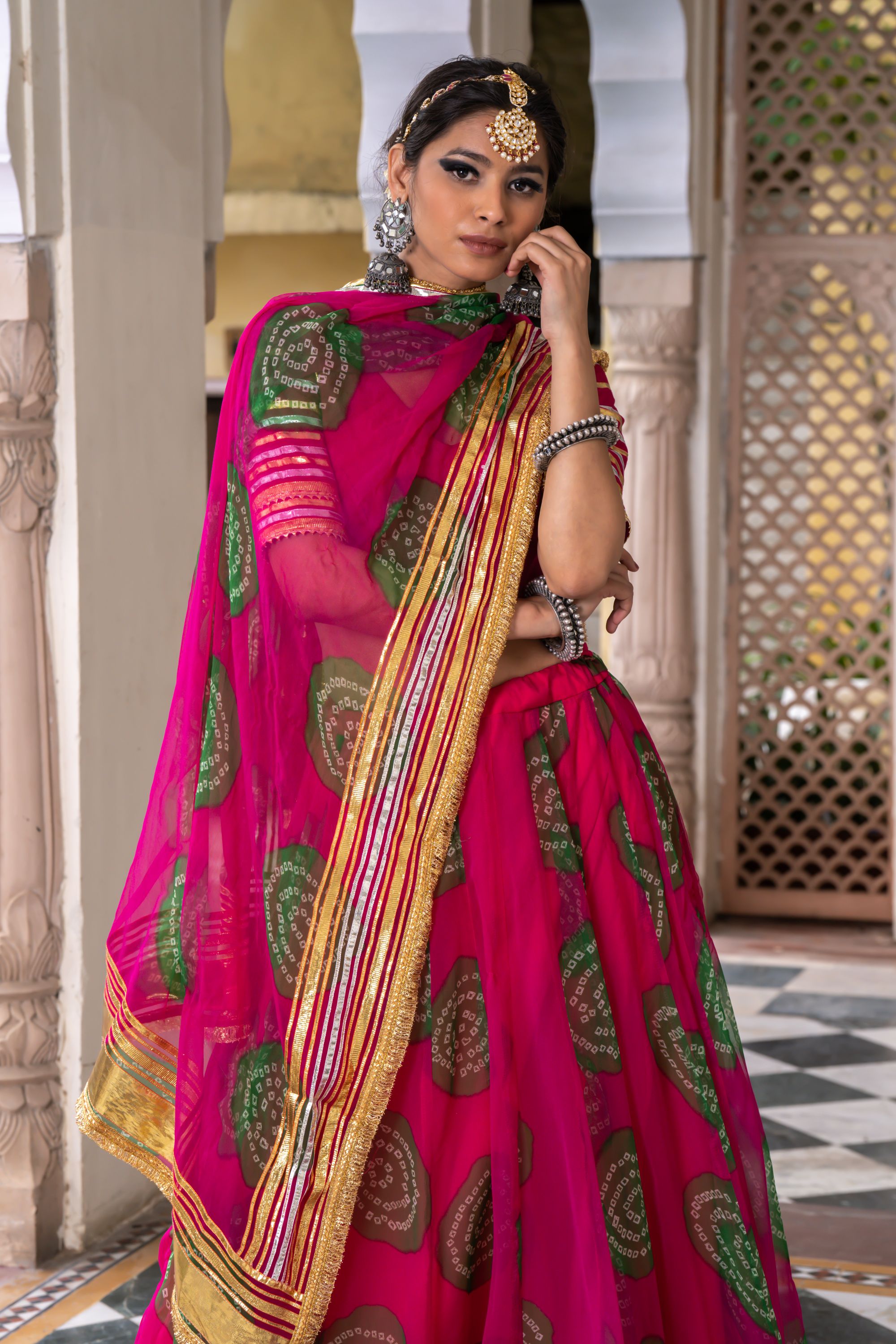 CHANCHAL PINK LEHENGA SET Gulabo Jaipur