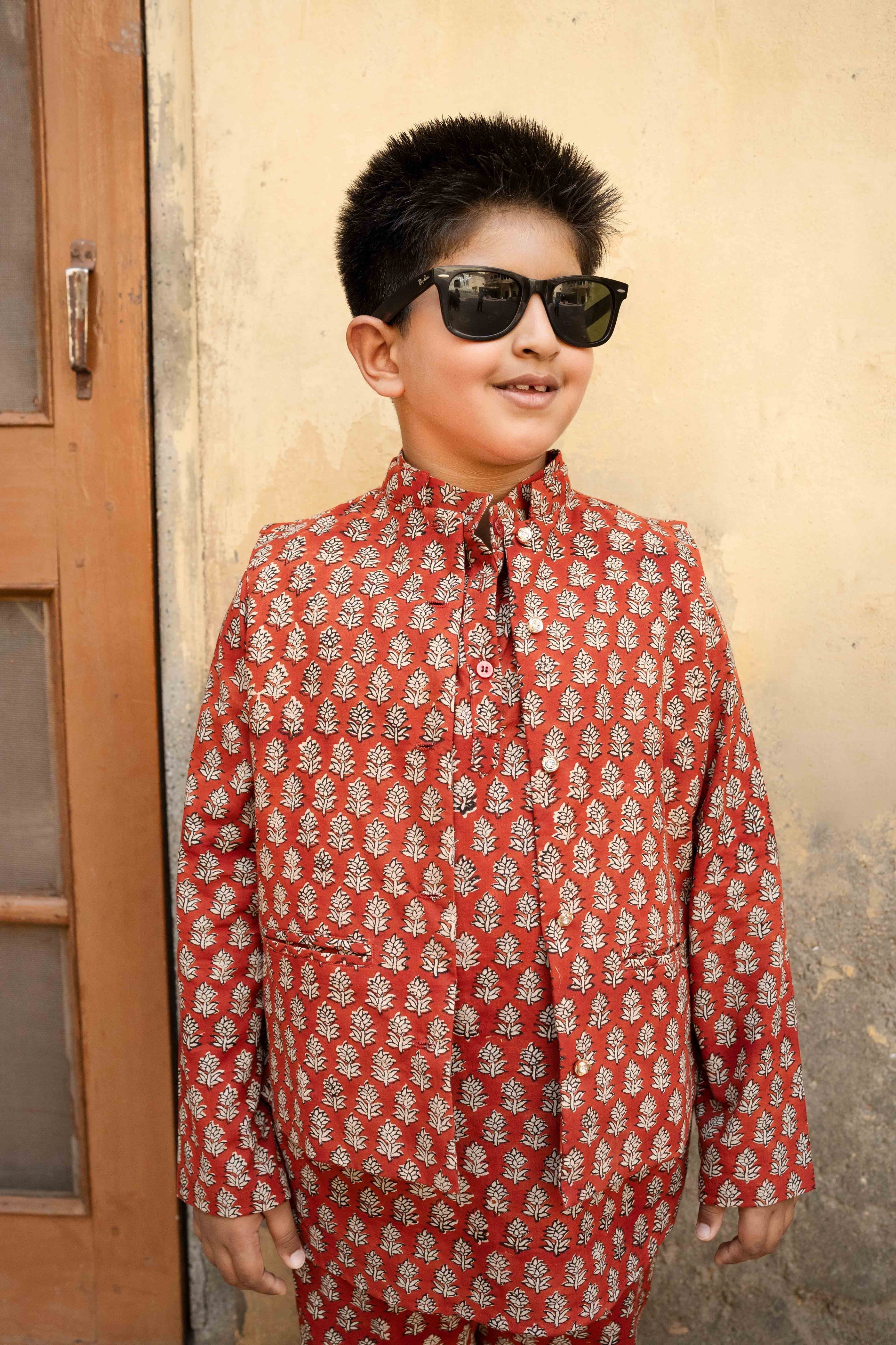 CHIKU RED SET Gulabo Jaipur