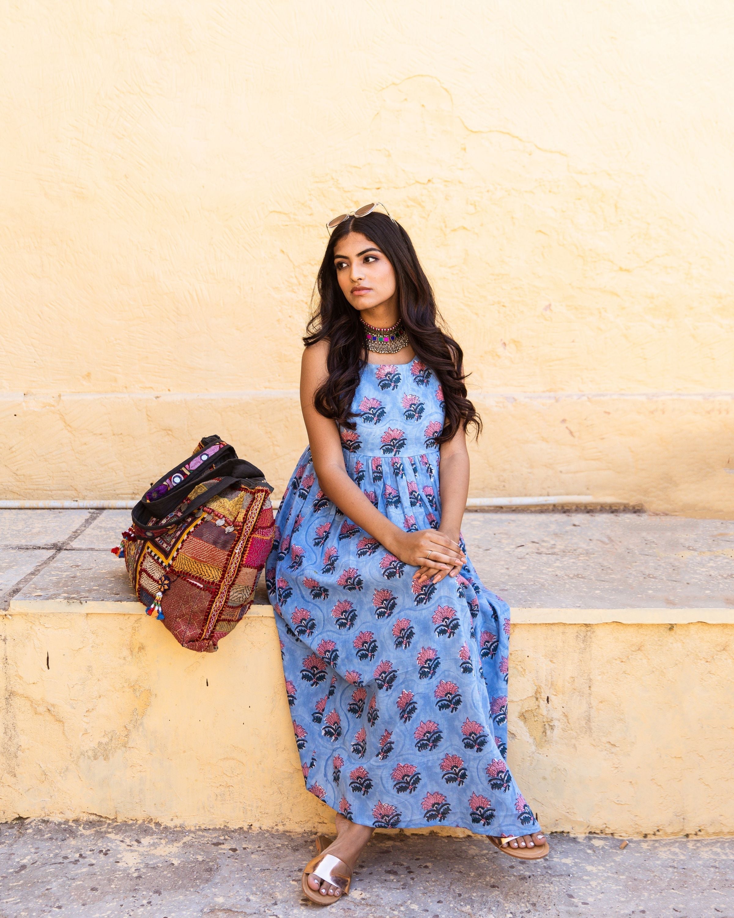 COCO BLUE DRESS Gulabo Jaipur