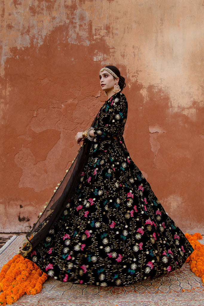 Chaya Black Lehenga Gulabo Jaipur