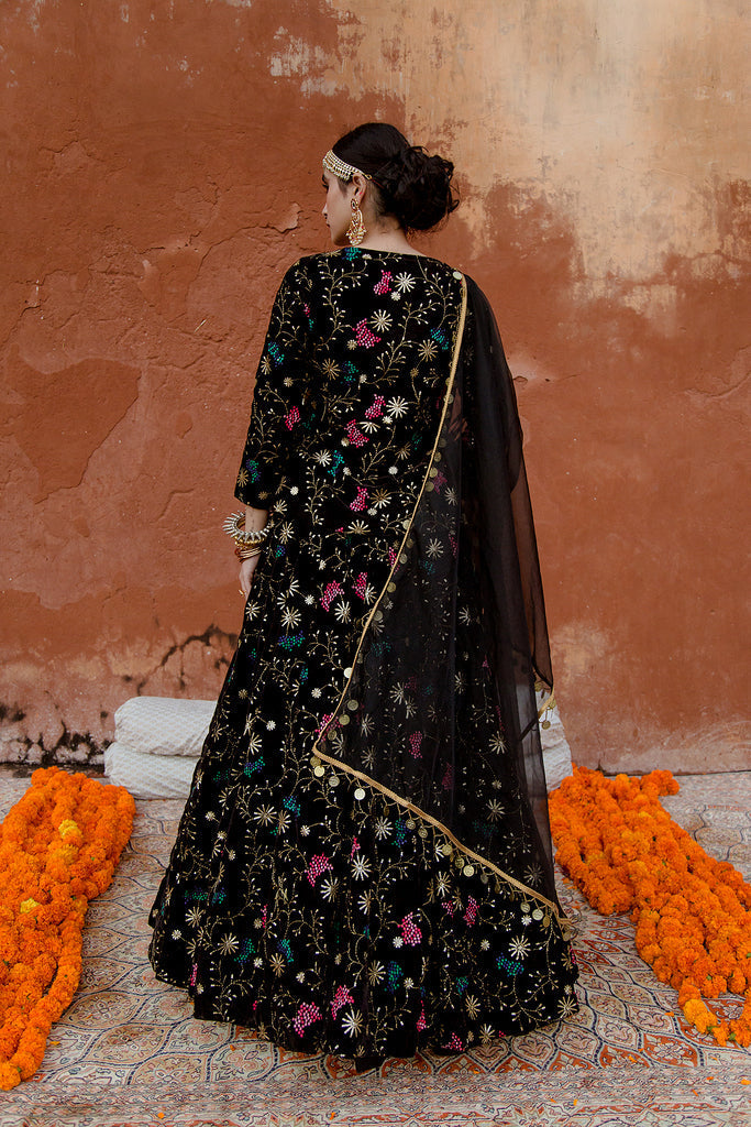 Chaya Black Lehenga Gulabo Jaipur