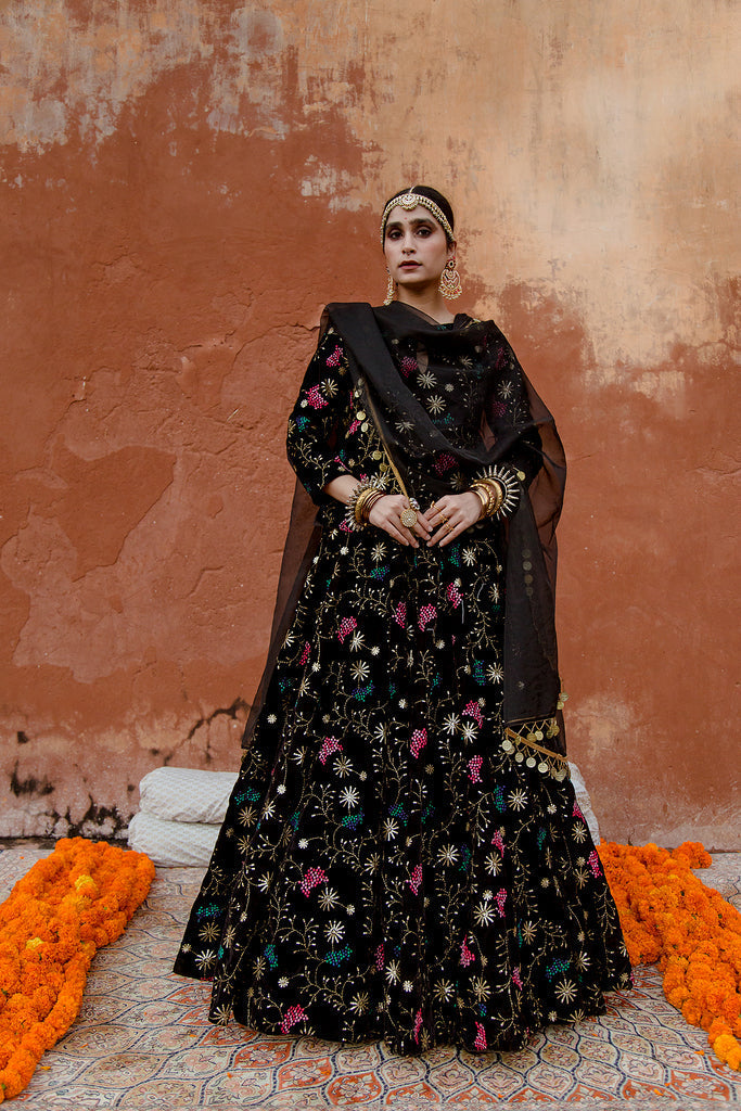 Chaya Black Lehenga Gulabo Jaipur