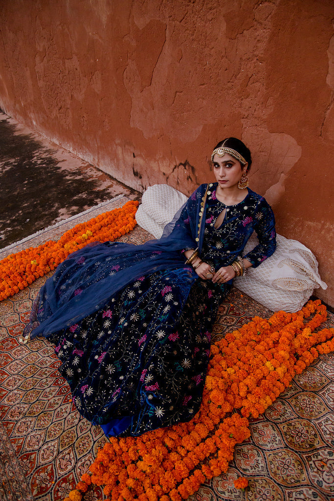 Chaya Blue Lehenga Gulabo Jaipur