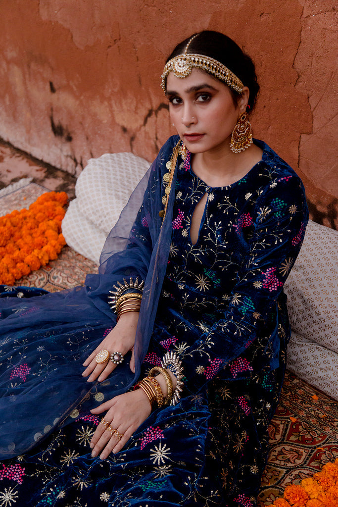 Chaya Blue Lehenga Gulabo Jaipur