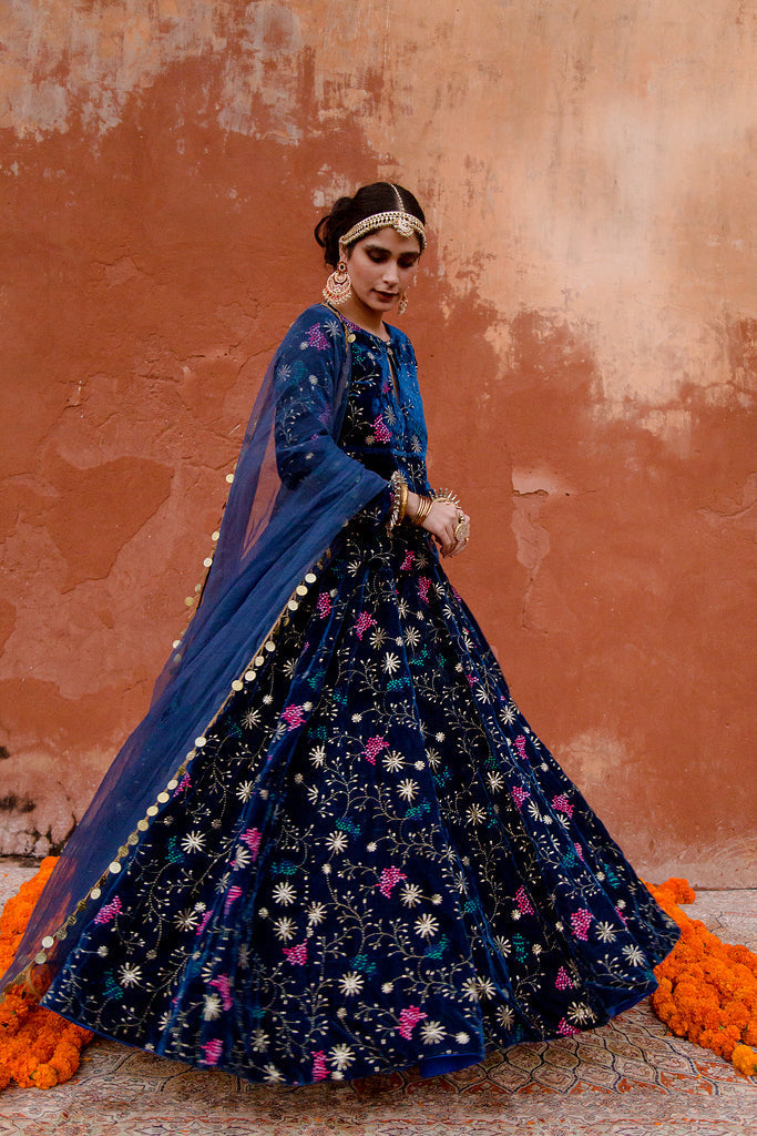 Chaya Blue Lehenga Gulabo Jaipur