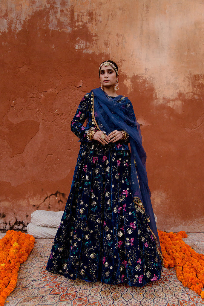 Chaya Blue Lehenga Gulabo Jaipur