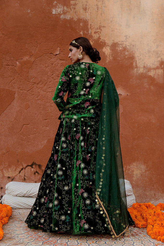 Chaya Green Lehenga Gulabo Jaipur