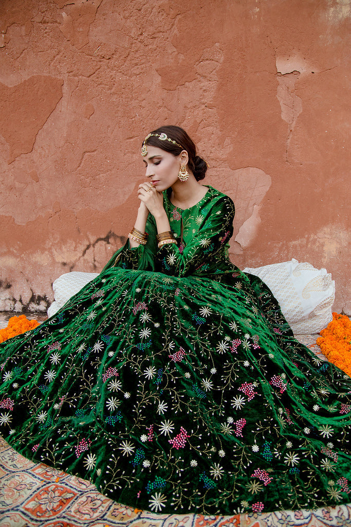 Chaya Green Lehenga Gulabo Jaipur