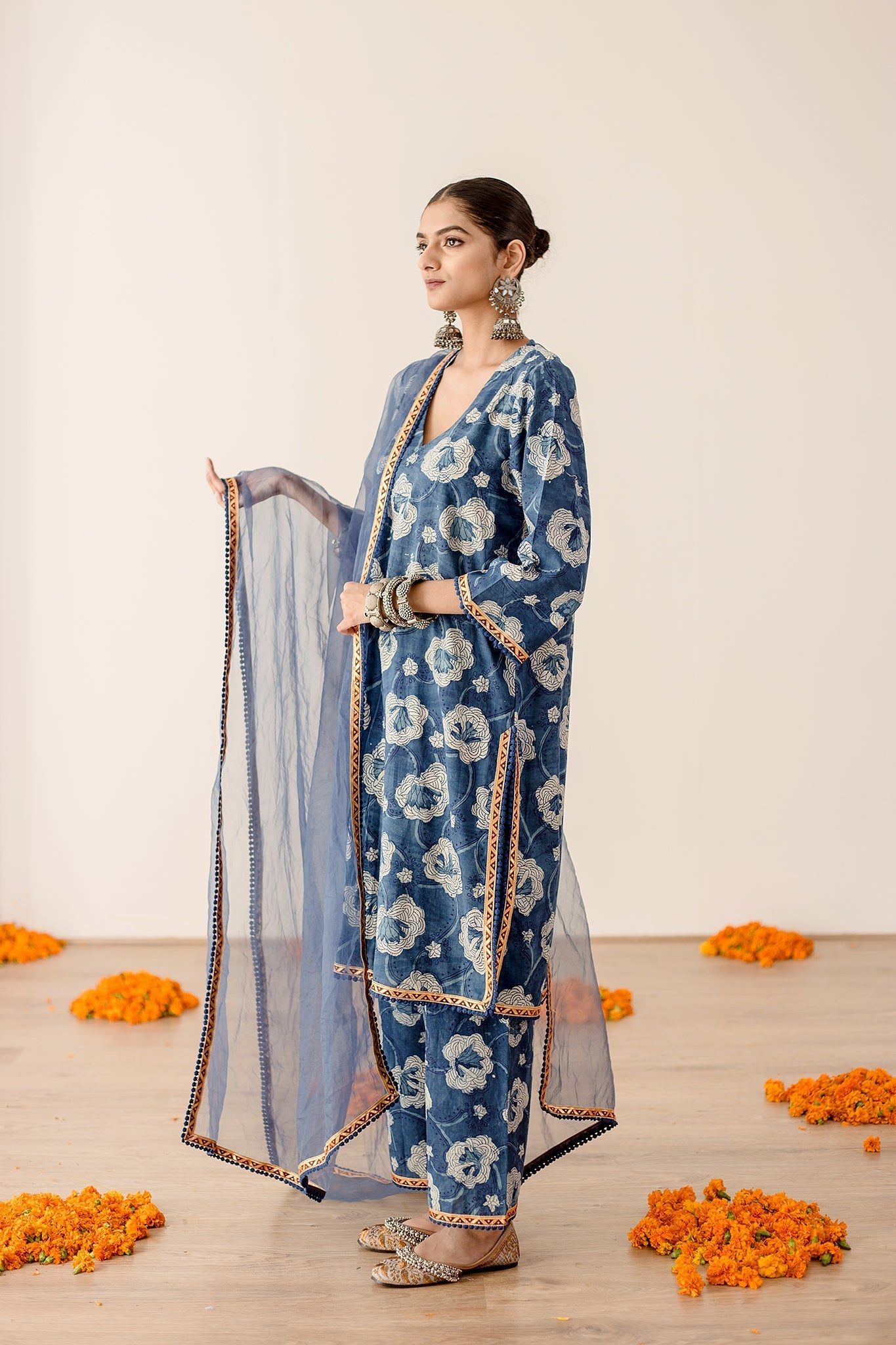 DIA BLUE STRAIGHT SET Gulabo Jaipur