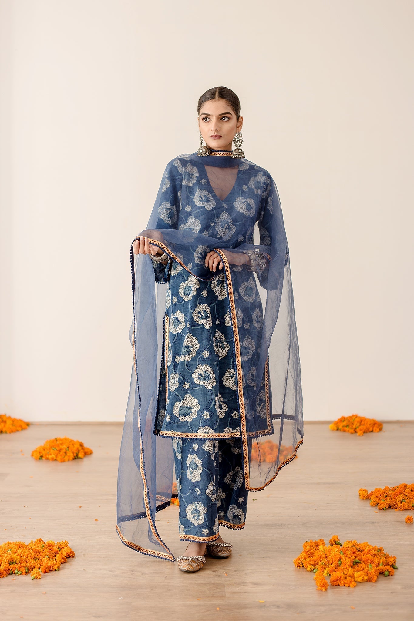 DIA BLUE STRAIGHT SET Gulabo Jaipur