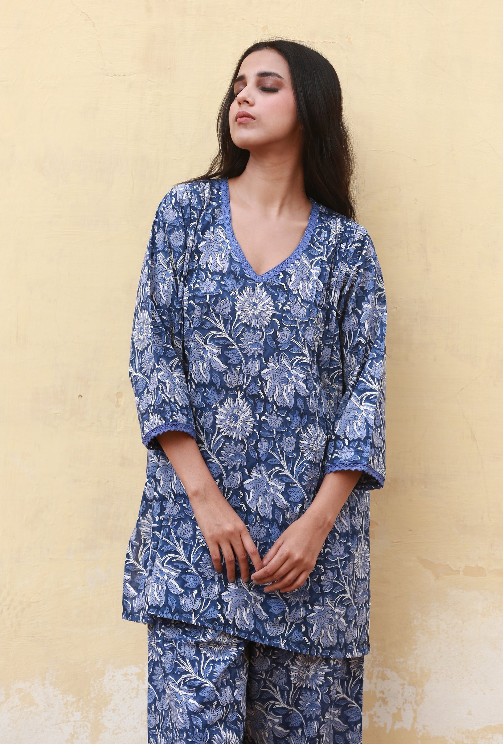 Dahlia Indigo Straight Set Gulabo Jaipur