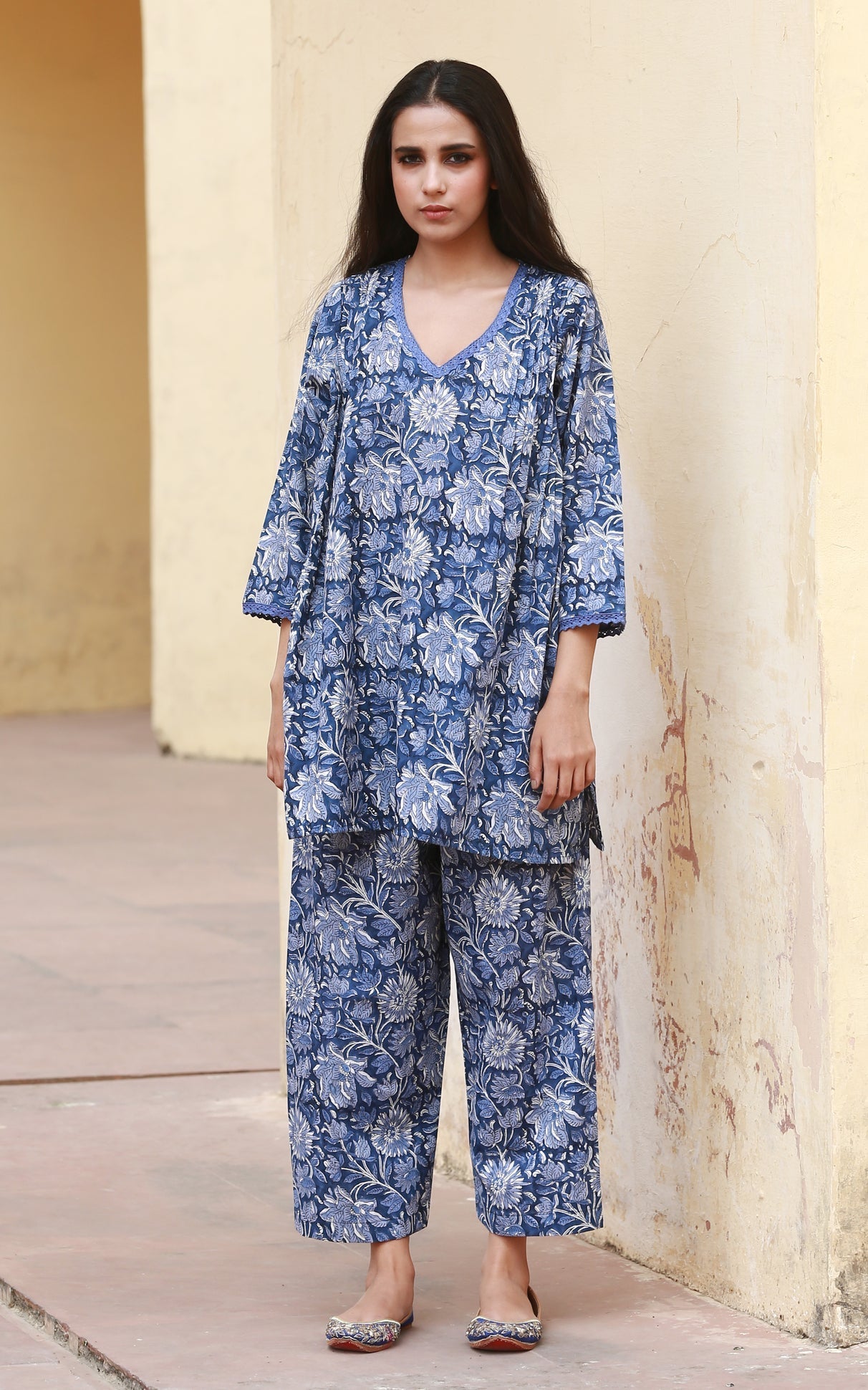 Dahlia Indigo Straight Set Gulabo Jaipur