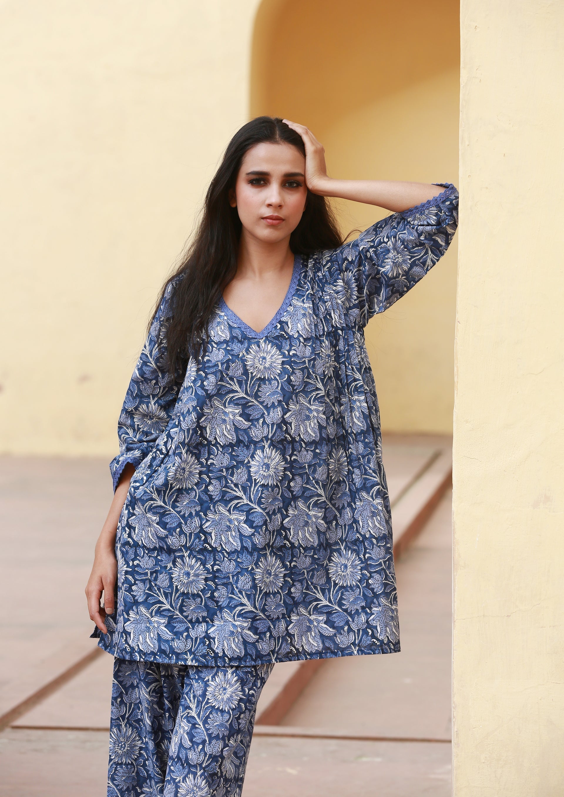 Dahlia Indigo Straight Set Gulabo Jaipur