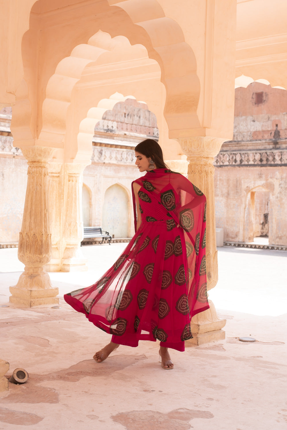 Ehsaas Pink Anarkali Set Gulabo Jaipur