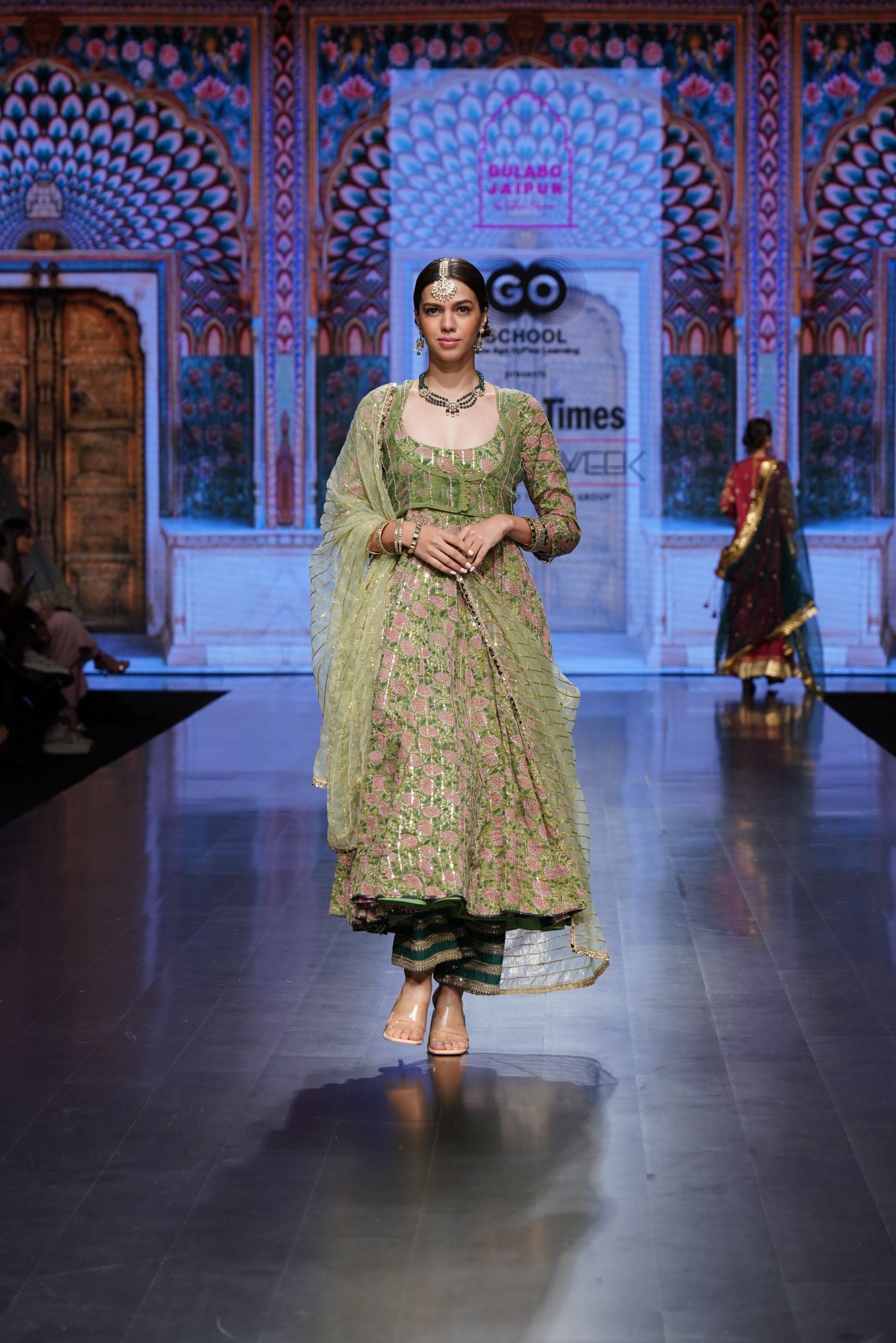 FARAH GREEN ANARKALI SET Gulabo Jaipur