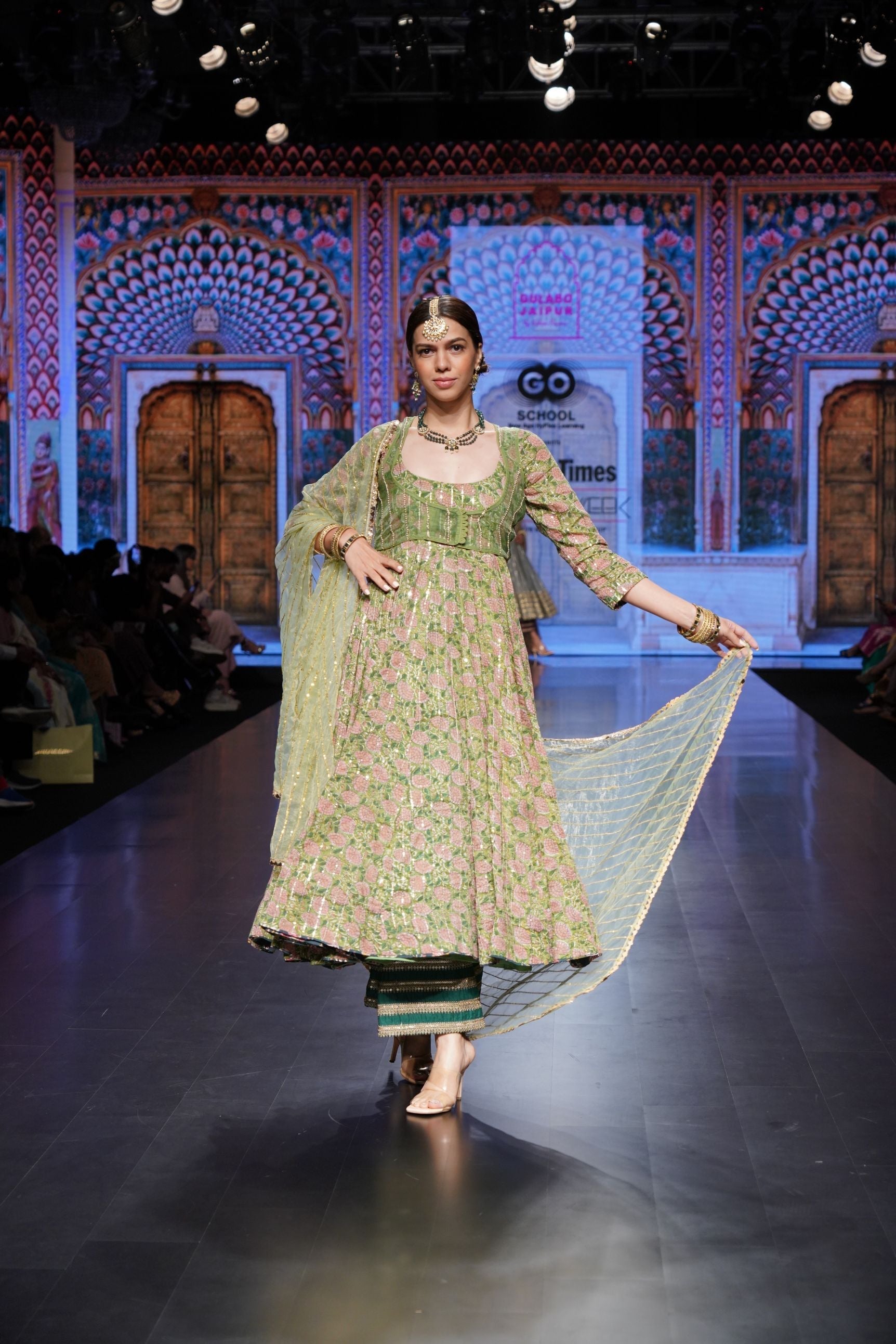 FARAH GREEN ANARKALI SET Gulabo Jaipur