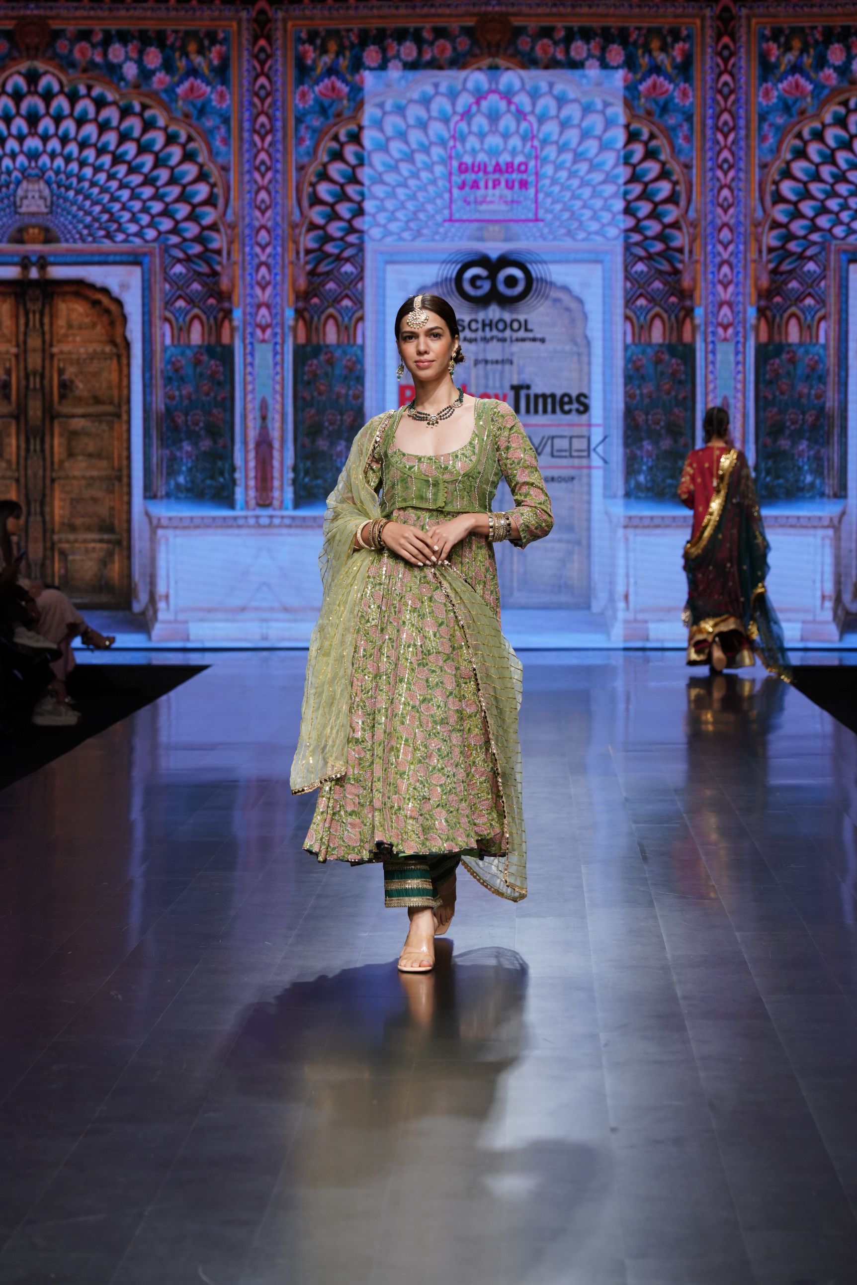 FARAH GREEN ANARKALI SET Gulabo Jaipur