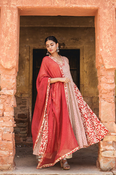 Farida Red Set Gulabo Jaipur